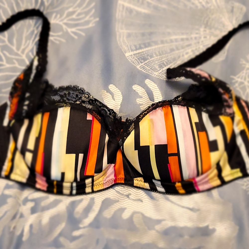 RARE 32E New Without Tags Agent Provocateur Geometric Pattern Bra
